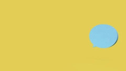 The Blue Balloon text on yellow Background 3d Rendering. Stock Photos
