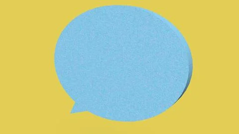 The Blue Balloon text on yellow Background 3d Rendering. Stock Photos