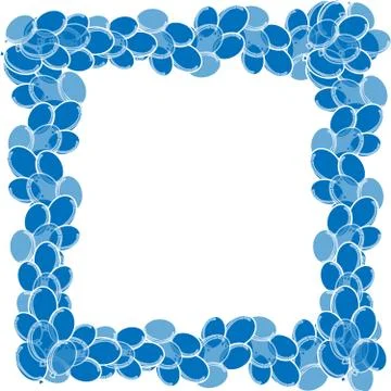 Blue balloons on white background Stock Illustration