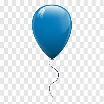 Blue balloons on a white background. Vector illustration Stock Illustration