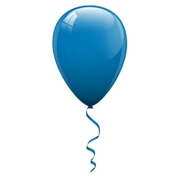 Blue balloons on a white background. Vector illustration Stock Illustration