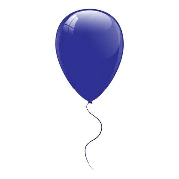 Blue balloons on a white background. Vector illustration Stock Illustration