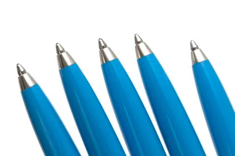 Blue ballpoint pen Foto stock