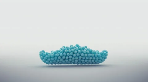 Blue Balls Form a Capsule, 3d Animation 4k Stock Footage 64747542