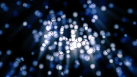 Blue balls of light explosion Stock Footage 278867427