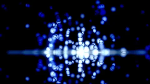 Blue balls of light explosion Stock Footage 279084958