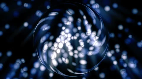 Blue balls of light vortex explosion Stock Footage 279005584