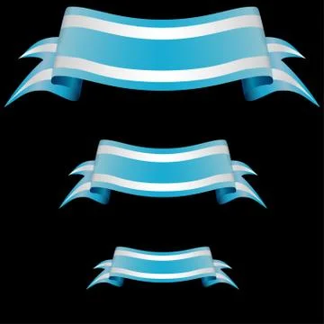 Blue banner on a black background Illustrazione stock