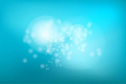 Blue banner with bokeh Stock Illustration