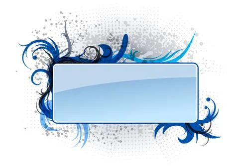 Blue banner Stock Illustration