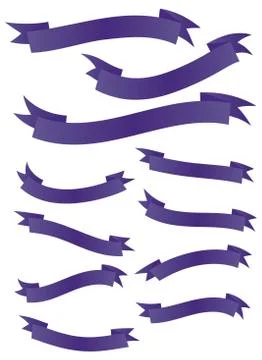 Blue Banner Set Stock Illustration