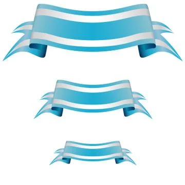 Blue banner on a white background Stock Illustration