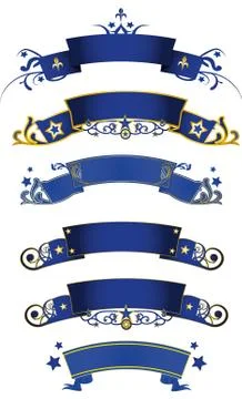 Blue banners Stock Illustration