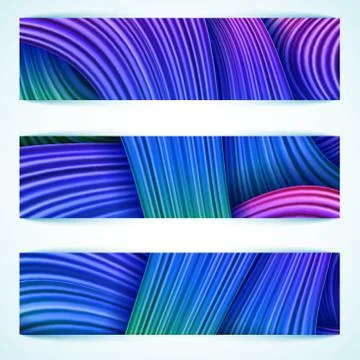 Blue banners. use for presentation Stock Illustration