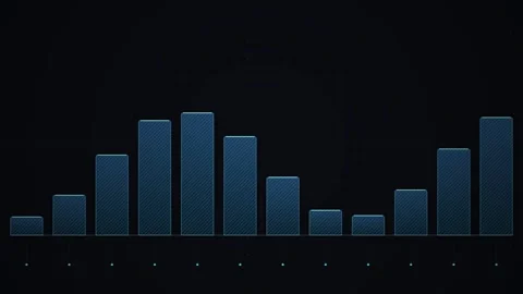 Blue Bar Chart Analytics Growth Data Financial Statistics Abstract Background Stock Footage 346661612