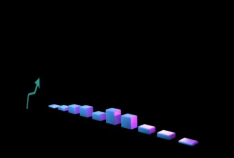 Blue bar charts 库存影片 326054