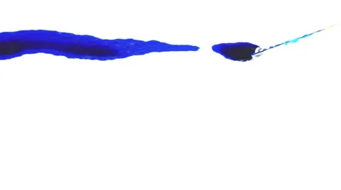 The blue bar drawing of liquid ink. 스톡 동영상 52769666