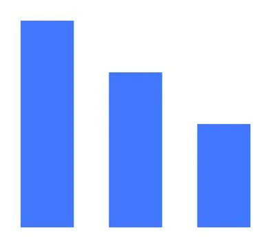 Blue Bar Graph Chart in Simplistic Minimalist Style for Data Analysis and B.. Illustrazione stock