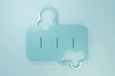Blue Bar of soap with foam icon isolated on blue background. Soap bar with .. Stock Illustration
