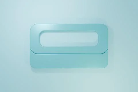 Blue Bar of soap icon isolated on blue background. Soap bar with bubbles. M.. Stock Illustration