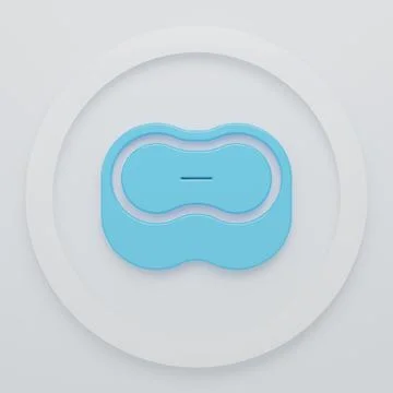 Blue Bar of soap icon isolated on white background. Soap bar with bubbles. .. Stock Illustration