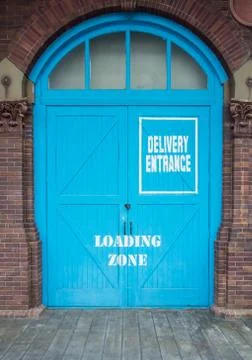 Blue barn door Stock Photos