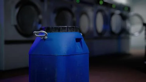 A blue barrel with a handle Illustration