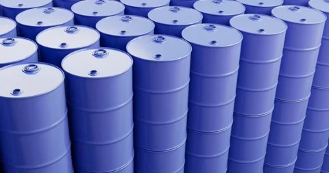 Blue barrels background Stock Footage 330663479