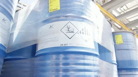 Blue Barrels Stock Footage 22303732