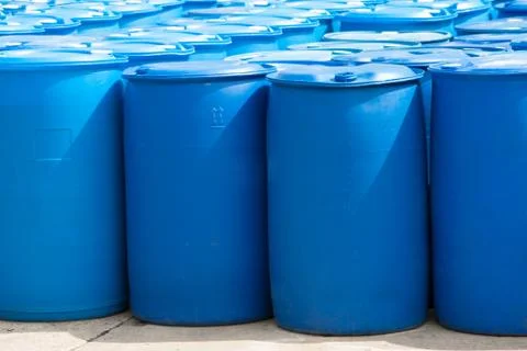 Blue Barrels Stock Photos