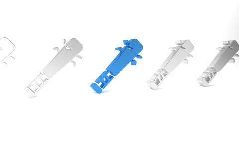 Blue Baseball bat with nails icon isolated on white background. Violent wea.. Stock Illustration