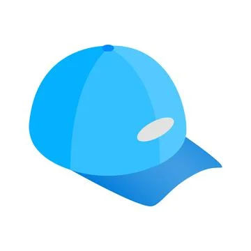 Blue baseball hat isometric 3d icon Stock Illustration