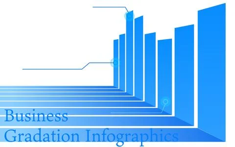 Blue-based infographics, graphs, charts and tables Stock Illustration