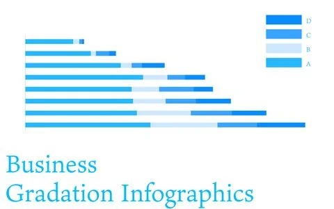 Blue-based infographics, graphs, charts and tables Stock Illustration