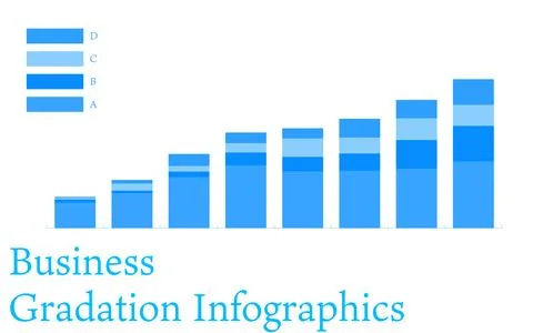 Blue-based infographics, graphs, charts and tables Stock Illustration