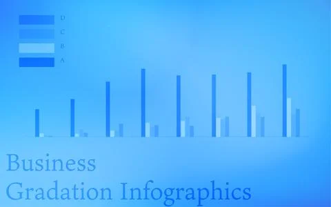 Blue-based infographics, graphs, charts and tables Stock Illustration