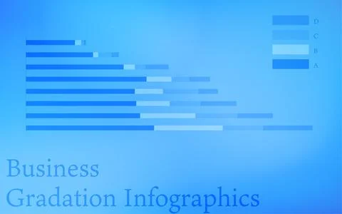 Blue-based infographics, graphs, charts and tables Stock Illustration
