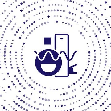 Blue Basic geometric shapes icon isolated on white background. Abstract circle 스톡 일러스트