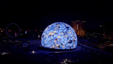 Blue Basketbal MSG Sphere 4k 30fps Video stock 246149117