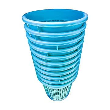 Blue baskets Stock Photos