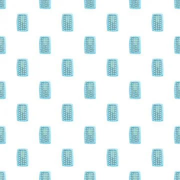 Blue bath mat pattern with tactile bumps Stock Illustration