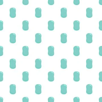 Blue bath soap bars repeating pattern background Иллюстрация