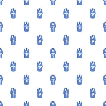 Blue bathrobe repeating pattern for bath and spa concept Stock Illustration