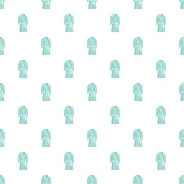 Blue bathrobe seamless pattern for spa and relaxation themes Stock Illustration
