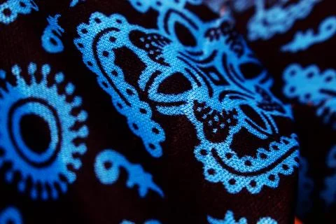Blue Batik 스톡 사진