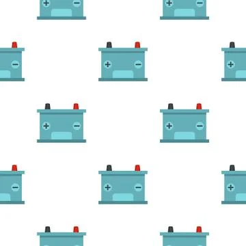 Blue battery car pattern seamless 스톡 일러스트