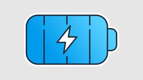 Blue battery Vídeo Stock 335390008