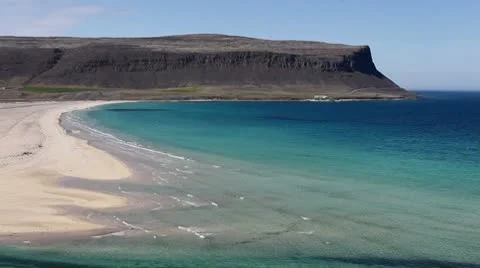Blue bay, Iceland Stock Footage 10572081