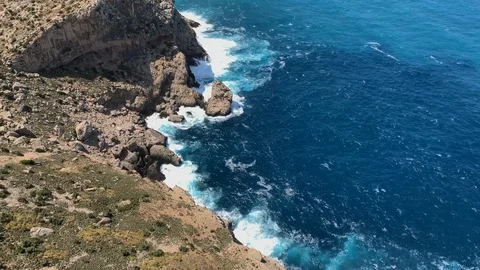 Blue bay in the mountains of Mallorca Stock Footage 114386861