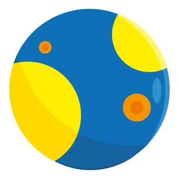 Blue beach ball with spots. Vector Stock Illustration